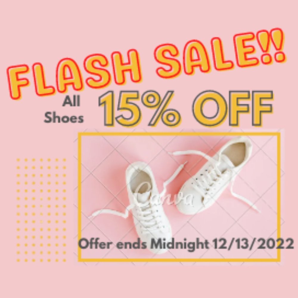 15% ANY SHOES